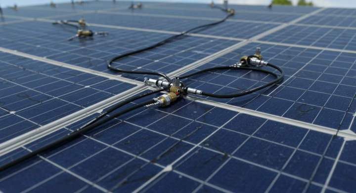 panneaux photovoltaïques raccordés